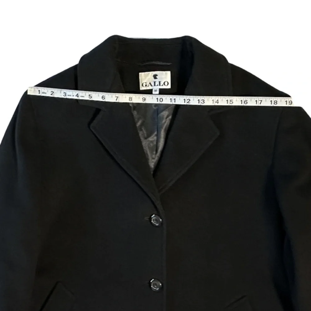 Cashmere Wool GALLO | Full Length Button Up Collared Over Coat Jacket